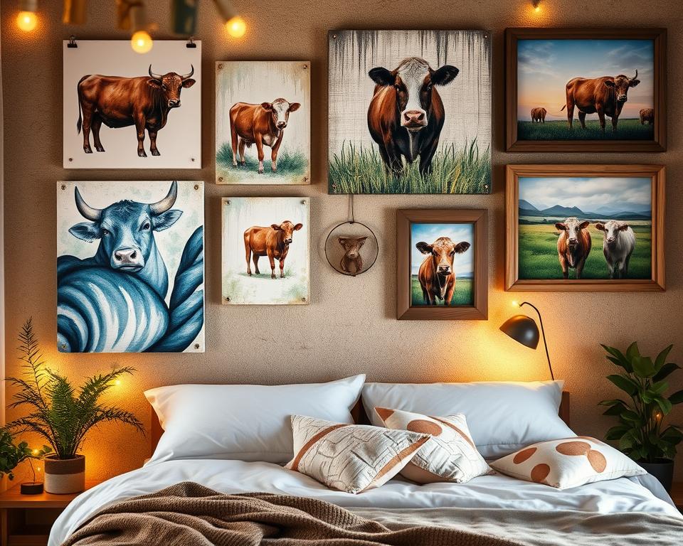 DIY cow wall art