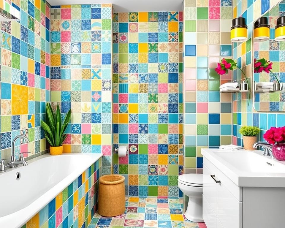 colorful bathroom tile ideas