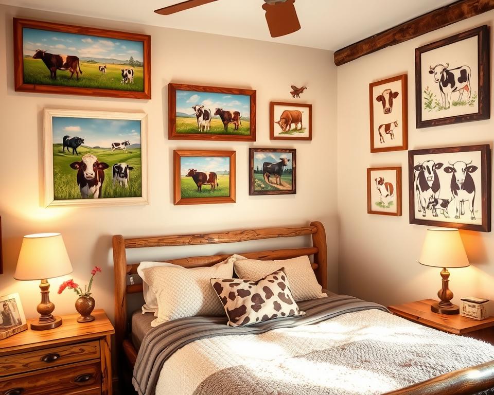 cow pictures decor bedroom