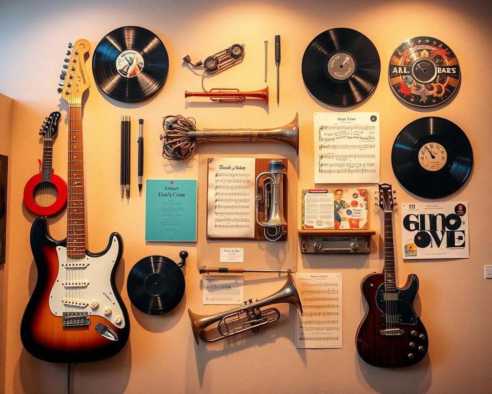 instrument-themed wall decor