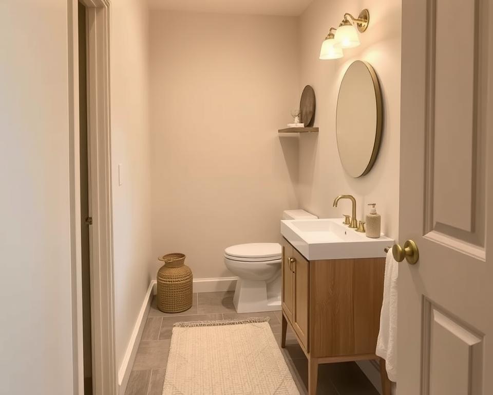 small beige bathroom